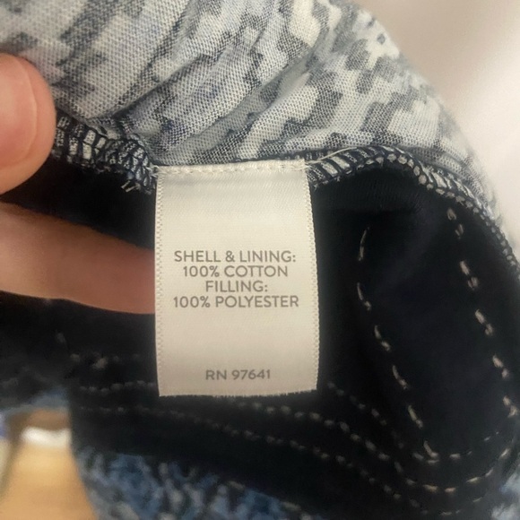 J. Jill Pure Jill open front ikat print quilted cotton jacket - Picture 7 of 8